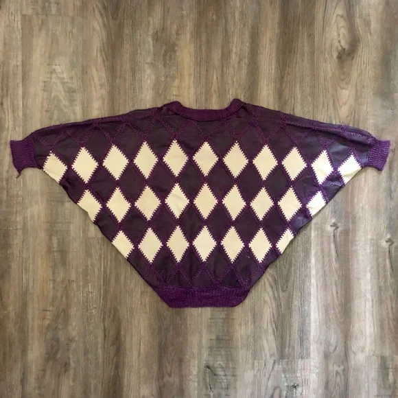 Vintage Patchwork Leather Batwing Top - Picture 7 of 11